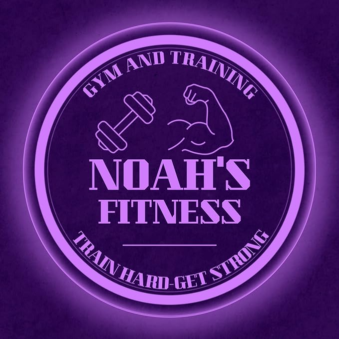 Custom Gym LED Sign – Personalized Color Changing Acrylic Wall Decor for Home Gym, Workout Room, or Man Cave (Gym, 12 INCHES)