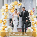 Balloon Arch Stand Kit, Black Half Arch, 8.2ft and 6ft Heights