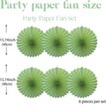 Hanging Paper Fans – Green, Green Accessories Paper Decorations