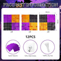 Orange Purple Shimmer Wall Backdrop, 12PCS – Black