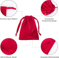 Velvet Drawstring Bags 3x4 Inches Velvet Cloth Small Gift, 12pcs – Red