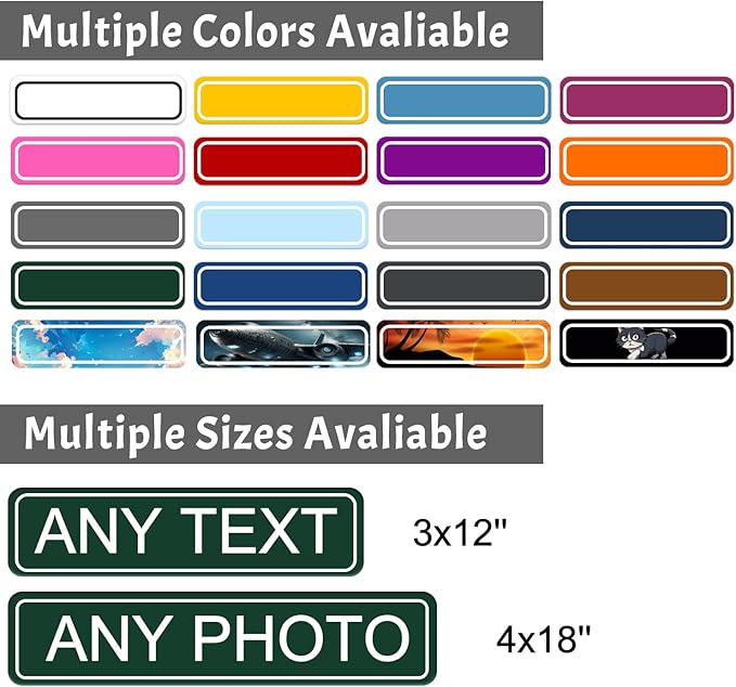 Custom Signs Outdoor Metal,Personalized Street Sign,Create Your Own Sign-Offices、Businesses、Workplaces Address Signs,Indoor and Outdoor Use