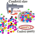Multi Color Round Foil Confetti Beautiful Rainbow Metallic Table