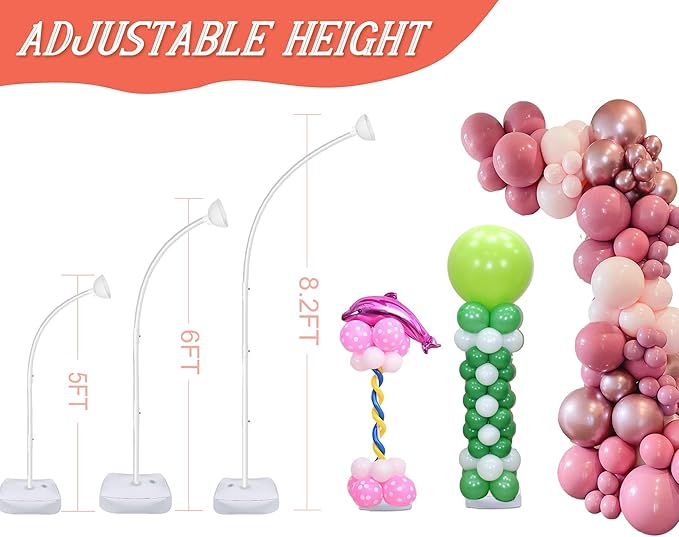 Half Balloon Arch Stand Kit, White PVC, 96 Inch