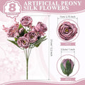 8 Bundles Artificial Peonies Flowers Boho Faux Flowers Arrangements