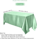 Satin Tablecloth 102 X 58 Inch Overlay Satin Table, 1 Pack – Sage Green