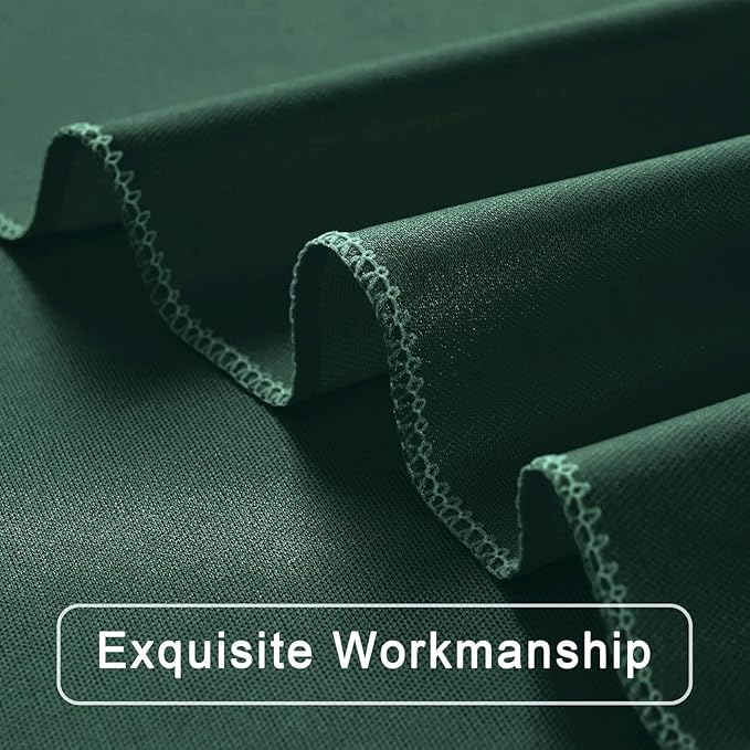 Backdrop Curtain Set – Hunter Green Polyester, 8 Panels, 5 ft x 10 ft Each