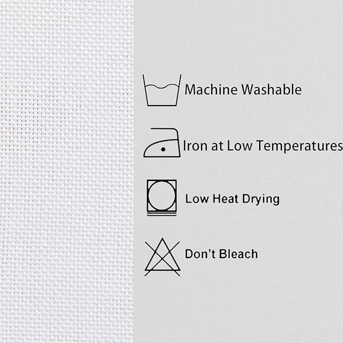 Hiasan 2 Pack Faux Linen Rectangle Tablecloth - Wrinkle and Stain Resistant Washable Table Cloth for Kitchen Dining Room Holiday Table Cover for Dinner, White, 70 x 120 Inch