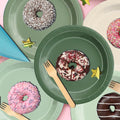 Party Packs - 60 Piece Sage Green Gradient Paper Plates and Napkins Set