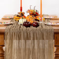 Nude Cheesecloth Table Runner Fall Table Runners Boho Gauze, 4 Pack