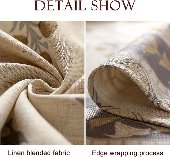 patdrea Designer Beige Tablecloth for Rectangle Table,Elegant Linen Floral Pattern French Table Cloth,Decor Cover Cloth for Kitchen Dining Christmas,Thanksgiving,Party,63"x87"-Istana a