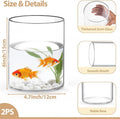 Glass Cylinder Vases for Centerpieces, 2Pcs