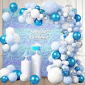 24PCS Colorful Ice Blue Shimmer Wall Backdrop, Square Sequin Photo Backdrops Panel, Glitter Wall Background for Birthdays, Weddings, Christmas, Engagements, Disco Bachelorette Party Decor (3FTx4FT)