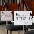 Set of 2 Reserved Row Sign for Wedding Ceremony Chairs or Events