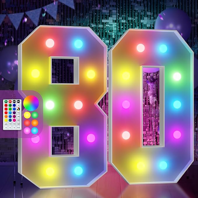 80th Birthday Party Decoration, Cardboard Number 80 Sign
