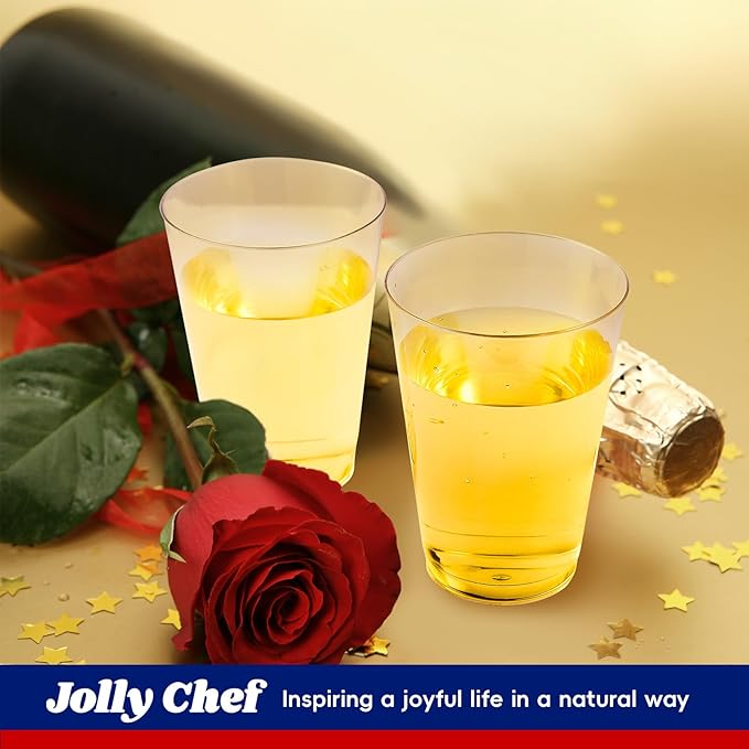 Clear Plastic Party Cups, 10 oz Disposable Tumblers, Pack of 200