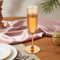 Champagne Glasses 24 Pack, 5.5 oz Plastic Flutes with Removable Stems