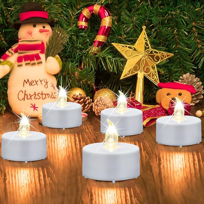 Nancia Tea Lights, 150PACK Flameless LED Tea Lights Candles, Flickering Warm White, 200 Hours Battery-Powered Tea Light, Ideal Party, Wedding, Birthday, Gifts Home Decoration