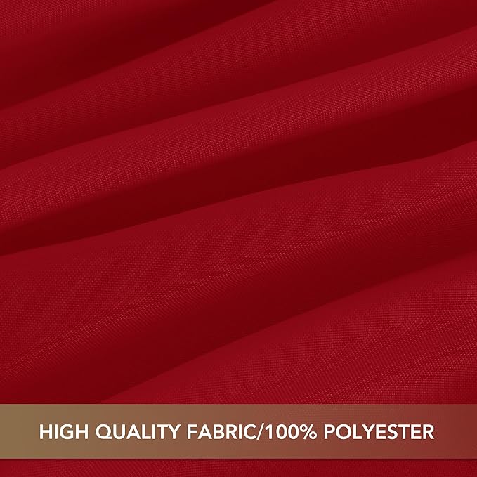 sancua Christmas Red Square Tablecloths 54x54 Inch, 2 Pack - Fabric Table Cloth for Square or Round Tables, Washable Polyester Table Cover for Dinner, Holiday Party, Decorative Display Tables