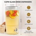 2-PACK Capri Drink Dispenser, Glass Beverage Dispenser