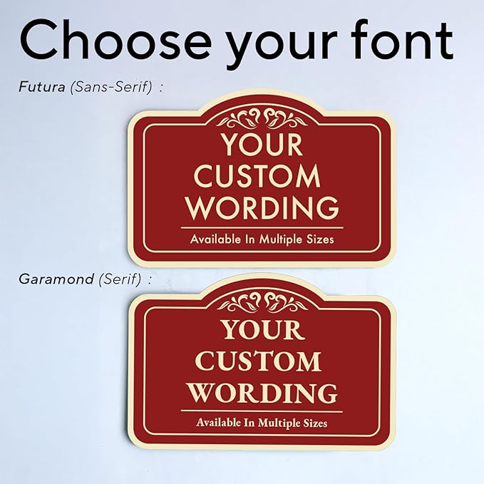 Personalized Custom Decorative Outdoor Metal Sign - Aluminum, Waterproof, USA Made, Red Brick Design 42x28 In