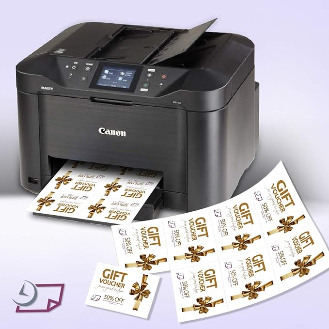 NextDayLabels - Blank Perforated Printable Cardstock, 8 Cards per Sheet, 125# tag - for laser and inkjet printer, 4-1/4" x 2-3/4" Each Card - 800 Cards - made in the USA
