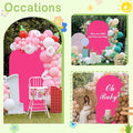 Arch Backdrop Cover, 7.2ft – Hot Pink, Round Top Chiara Double Sided