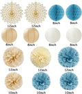 Light- Beige-Champagne Boho Party-Decorations – Dusty Blue, 14Pcs Baby