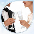 Plastic Champagne Flutes, 48PCS Transparent White Wine Glasses Goblets