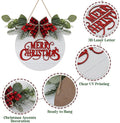 11.4”x11.4” Cute Merry Christmas Wooden Front Door Wreath( )