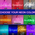 Custom LED Neon Sign, Dimmable, 12 Colors, Wall Mountable