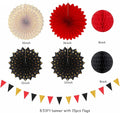 Black Gold Casino Theme Party-Decorations – Red, 20pcs Game Night Paper