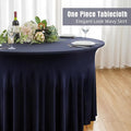 Round Spandex Tablecloth 60 Inch, 6 Pack – Navy Blue