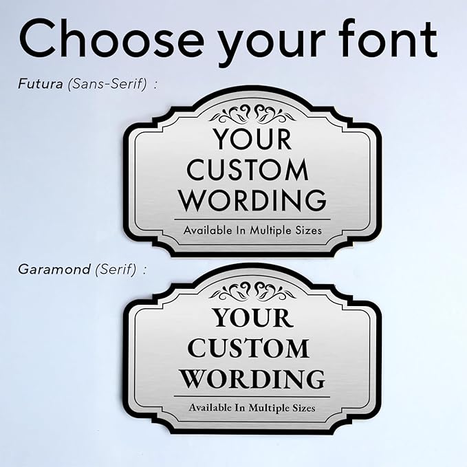Custom Decorative Outdoor Signs, Personalized Aluminum, Customized Driveway, Waterproof Made in USA, Metallic Silver 42x28 In