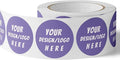 150 Custom Circle/Square BOPP Roll Labels- Personalized Stickers for Business Logo, Party, Wedding Favor, Baby Shower-Any Design Text + Image, Matte/Gloss Finish (3 Inch Square)