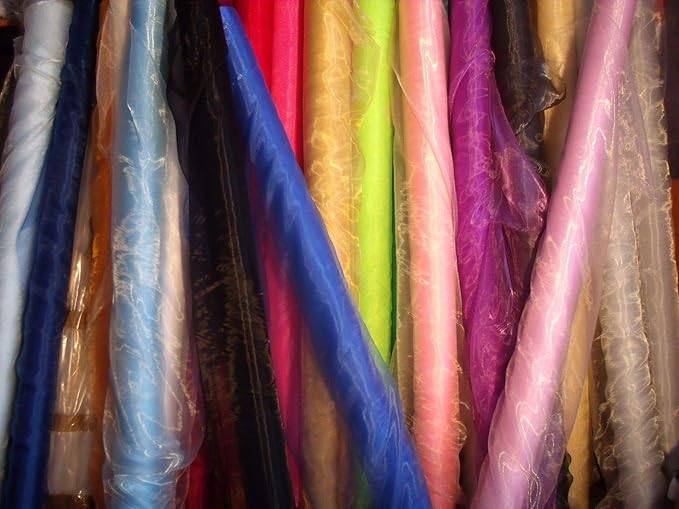 Organza Fabric in Champagne Gold, Shiny 45-Inch Width by 10 Yards