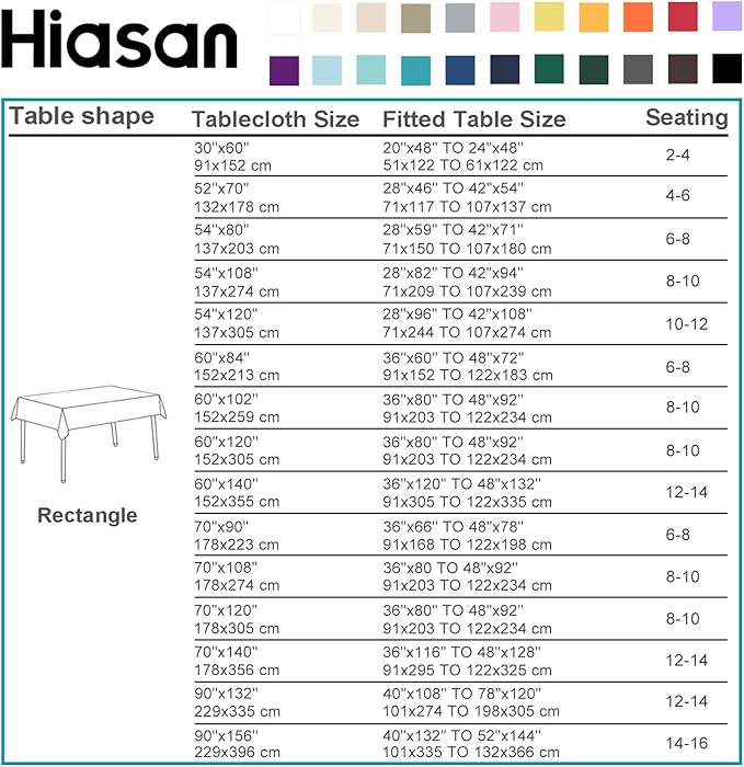 Hiasan Dusty Rose Rectangle Tablecloth - Waterproof Washable Polyester Fabric Table Cloth for Buffect Dining Birthday Party, 54 x 80 Inch