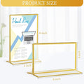 Acrylic Sign Holder 4 X 6 Inch Frames Wedding Table, 18 Pack – Gold