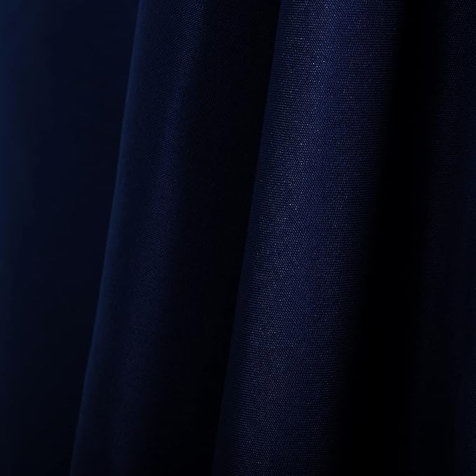 Ascoza 2pack 60x102 Inch Navy Rectangular Tablecloth 6 Feet Table Cloth in Polyester Fabric for Wedding/Banquet/Restaurant/Parties