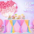 Unicorn Tulle Table Skirt for Rectangle Tables or Round Tables, 9ft