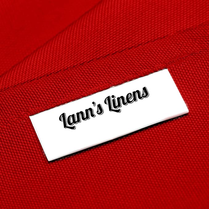 Red Round Polyester Tablecloths, 120-Inch, Stain-Resistant, Set of 10