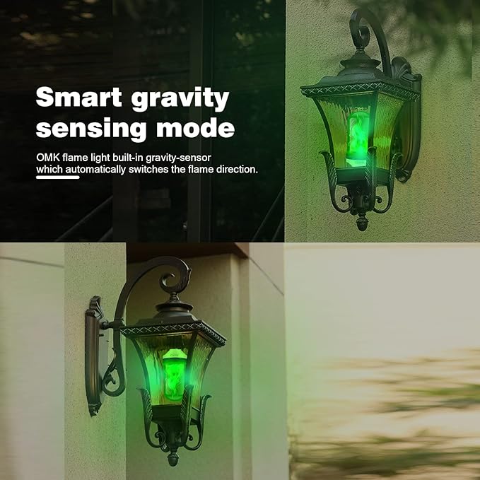 LED Bulbs, Green Flame Effect, 4 Pack, 3W PAR30S