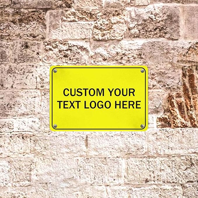 Custom Metal Signs, Personalize for Office, Home, Delivery - Your Image, Text, Photo, Pets, Kids Art - Made in USA