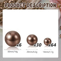 Vase Fillers: 100 Plastic Faux Pearls in Coffee, 3 Sizes, No Hole
