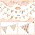 Pennant Banner Set, 2 Cotton Garlands with 10 Flags Each, Vivid Colors