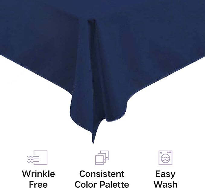 Gee Di Moda Rectangle Tablecloth - 60 x 102 Inch Chocolate Table Cloth for 6 Foot Rectangle Table - Heavy Duty Washable Fabric - for 6 Ft Buffet Table, Holiday Party, Dinner, Wedding & Baby Shower