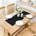 Small Short Table Runner 12 X 36 Inch Solid Color Runners, 2 Pack – Black