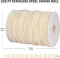 Beaded Trim 295 Ft Ivory Pearl Roll with 3mm Beads