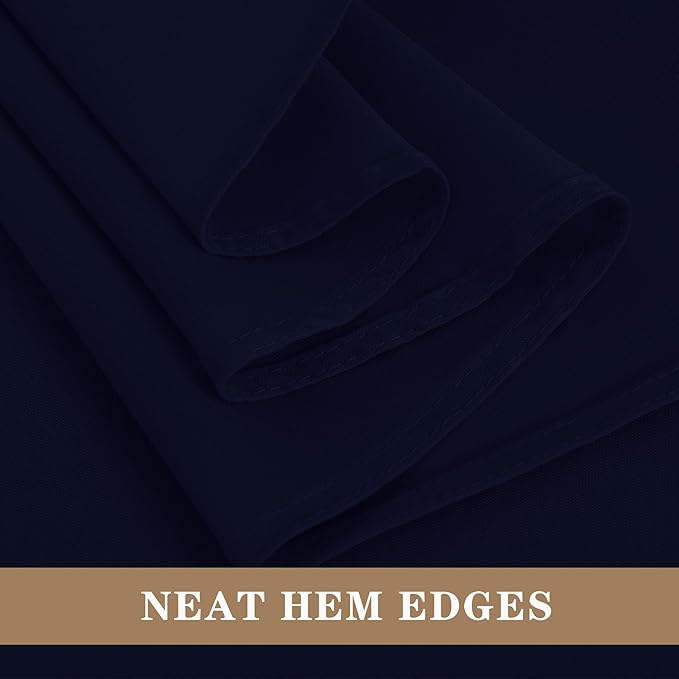 Fitable 6 Pack Navy Tablecloths for Round Tables - 108 Inches in Diameter - Stain Resistant and Washable Table Clothes, Polyester Fabric Table Covers for Wedding, Party, Banquet, Formal Events