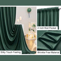 Backdrop Curtain Set – Hunter Green Polyester, 8 Panels, 5 ft x 10 ft Each
